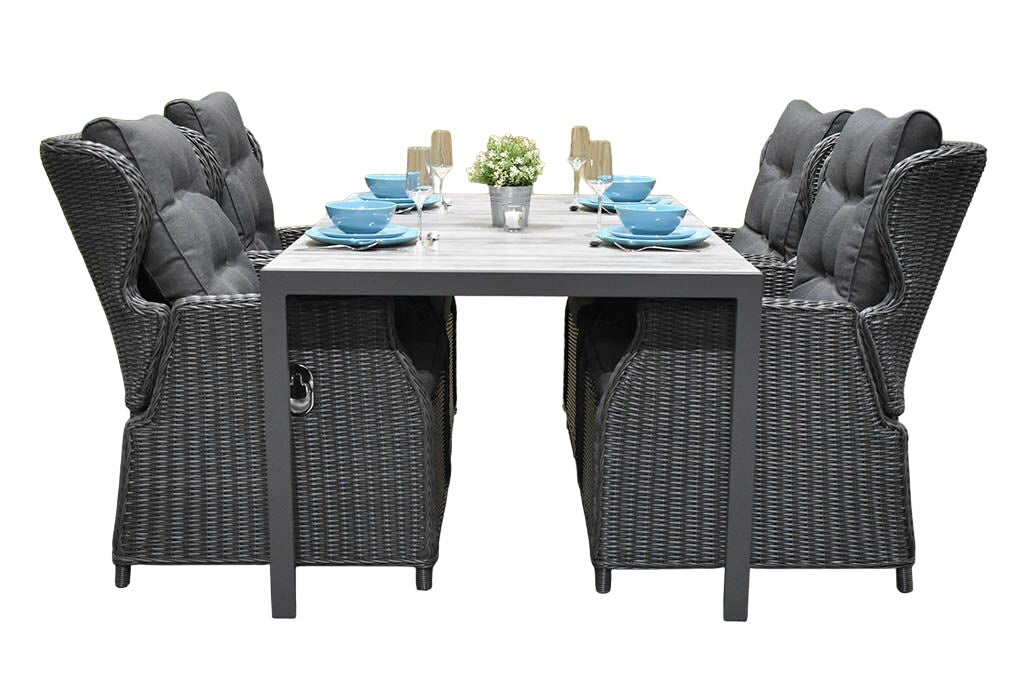 Bergamo-Barcelona verstelbare Tuinset 4 Personen