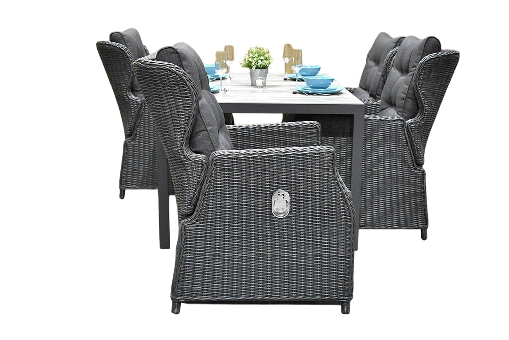 Bergamo-Barcelona verstelbare Tuinset 4 Personen