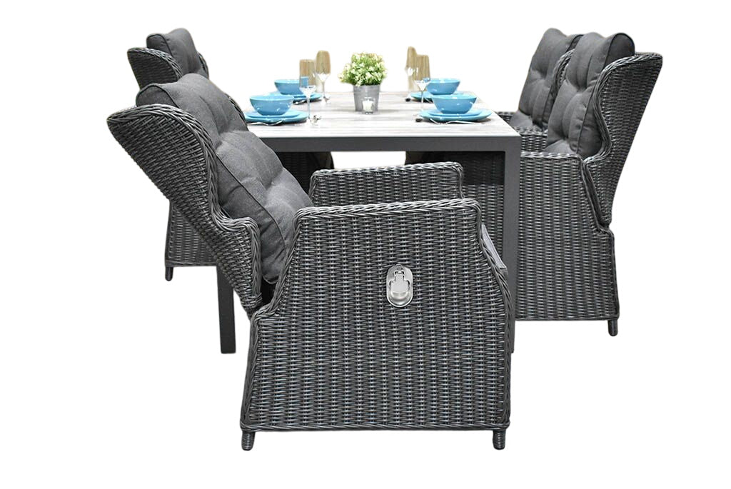 Bergamo-Barcelona verstelbare Tuinset 4 Personen