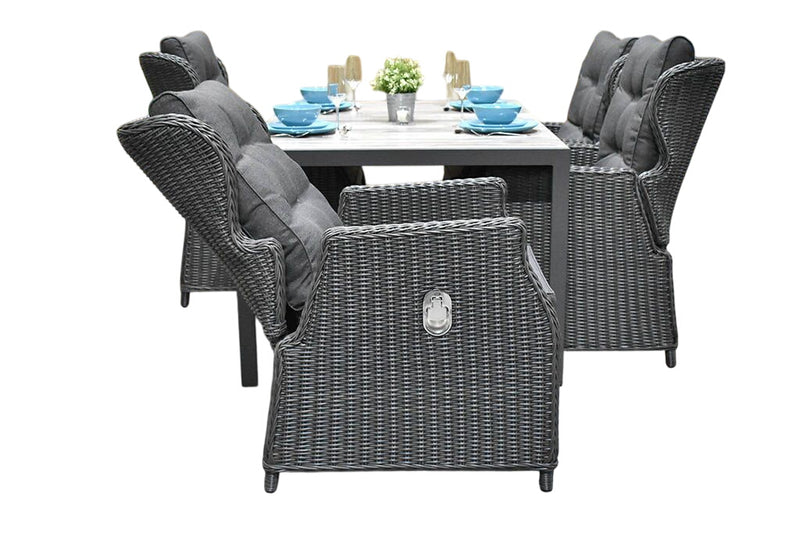 Bergamo-Barcelona verstelbare Tuinset 4 Personen