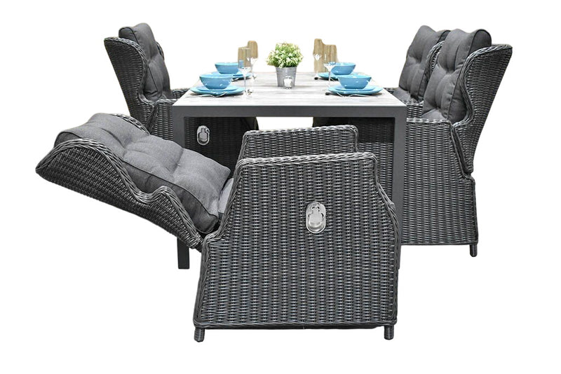 Bergamo-Barcelona verstelbare Tuinset 4 Personen