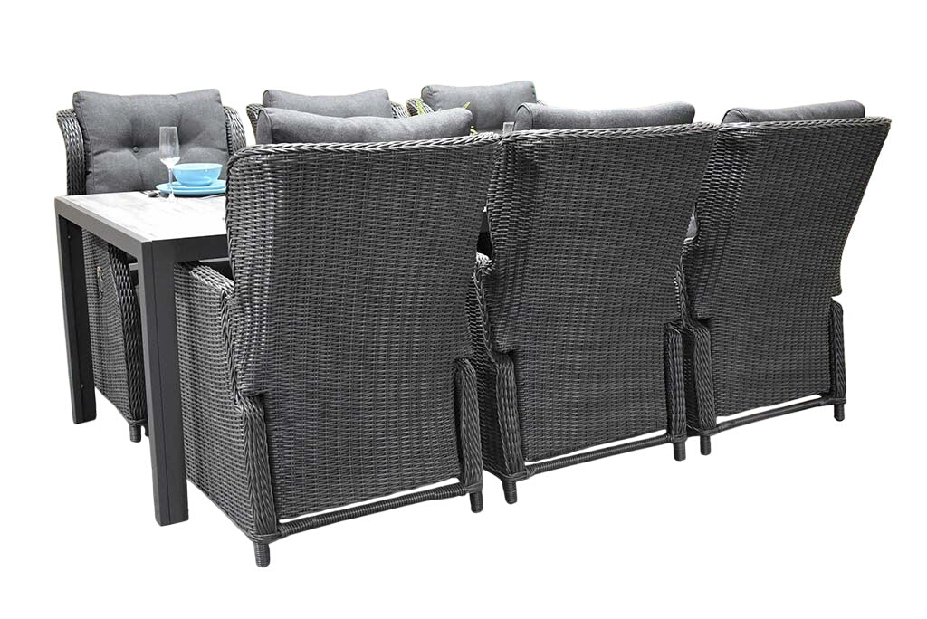 Bergamo-Barcelona verstelbare Tuinset 6 Personen