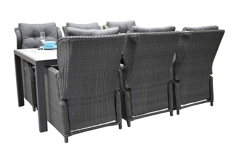 Bergamo-Barcelona verstelbare Tuinset 6 Personen