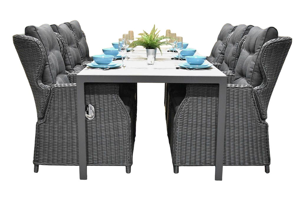 Bergamo-Barcelona verstelbare Tuinset 6 Personen