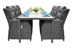 Bergamo-Barcelona verstelbare Tuinset 6 Personen