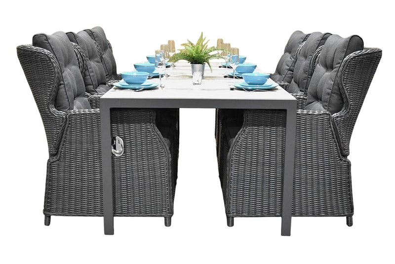 Bergamo-Barcelona verstelbare Tuinset 6 Personen