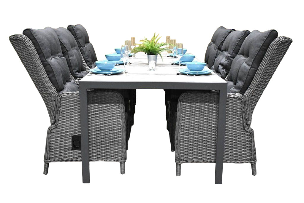 Bergamo-Marling verstelbare Tuinset 6 Personen