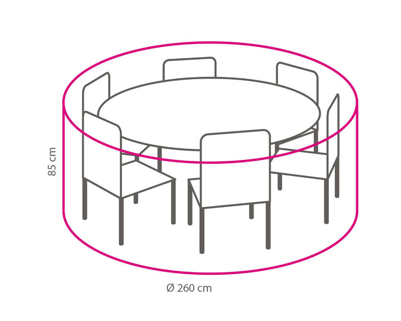 Surakarta-Darwin Gartenmöbel-Set für 6 Personen – Kobo Grey