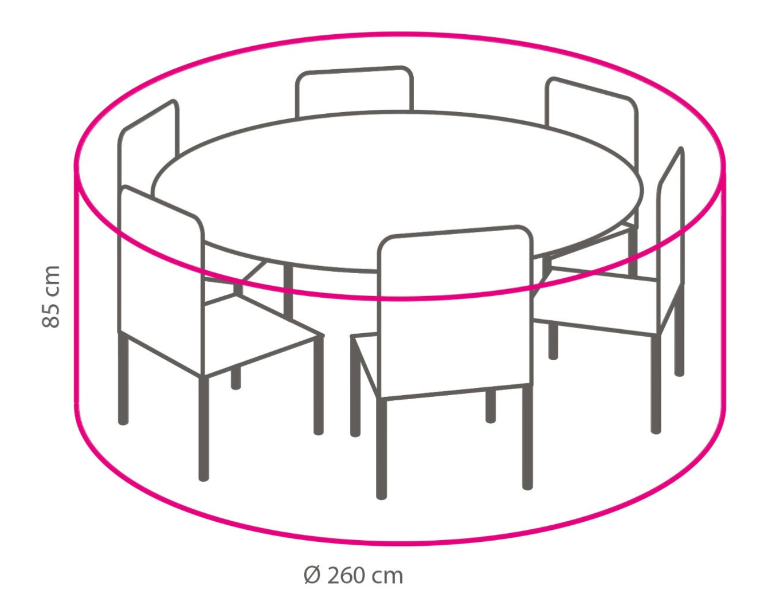 Beschermhoes Rond  260 cm
