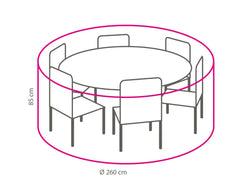 Surakarta-Darwin verstellbares Gartenmöbel-Set für 6 Personen – Kobo Grey
