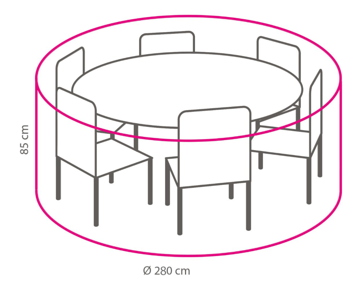 Beschermhoes Rond  280 cm