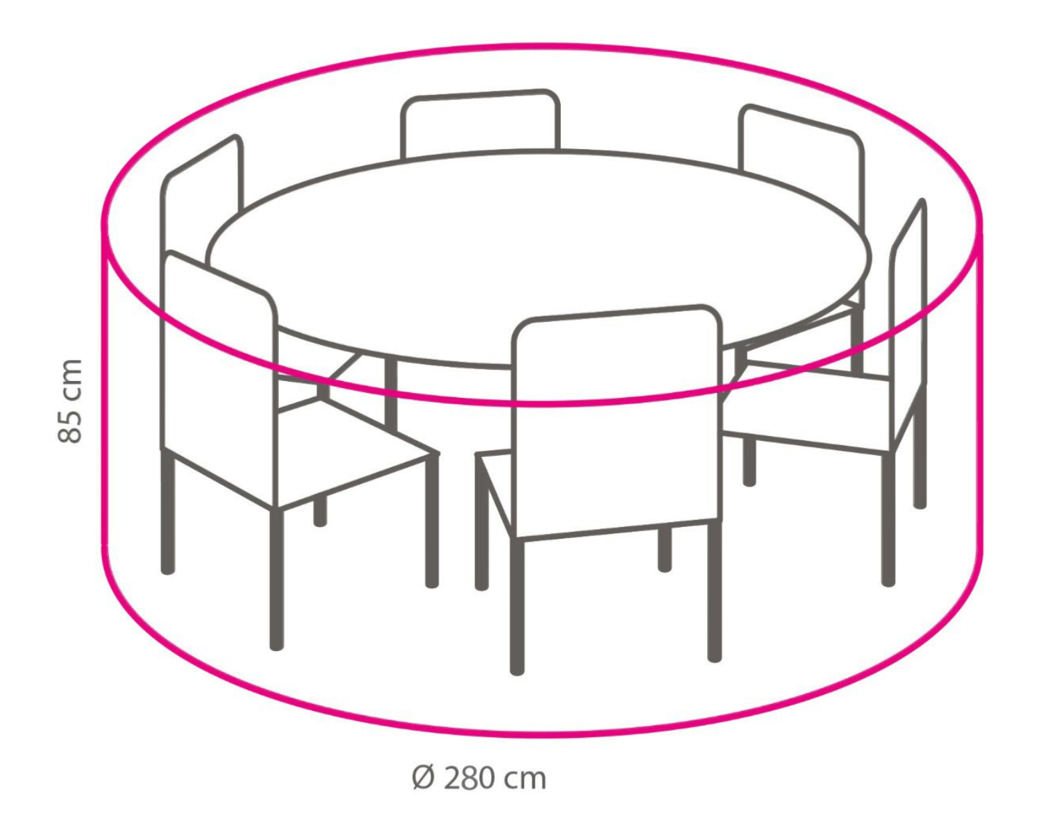 Beschermhoes Rond  280 cm