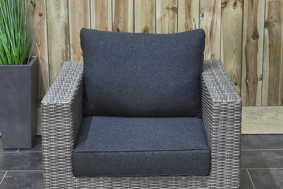 Boston Loungestoel Natural Grey, achteraanzicht - Outnest tuinmeubelen