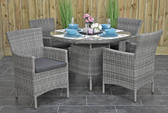 Brasil tuinset 4 personen Aruba Natural Grey tafel detail