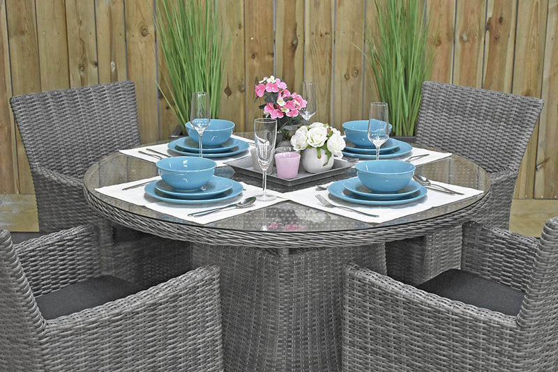 Brasil tuinset 4 personen Aruba Natural Grey stoel detail