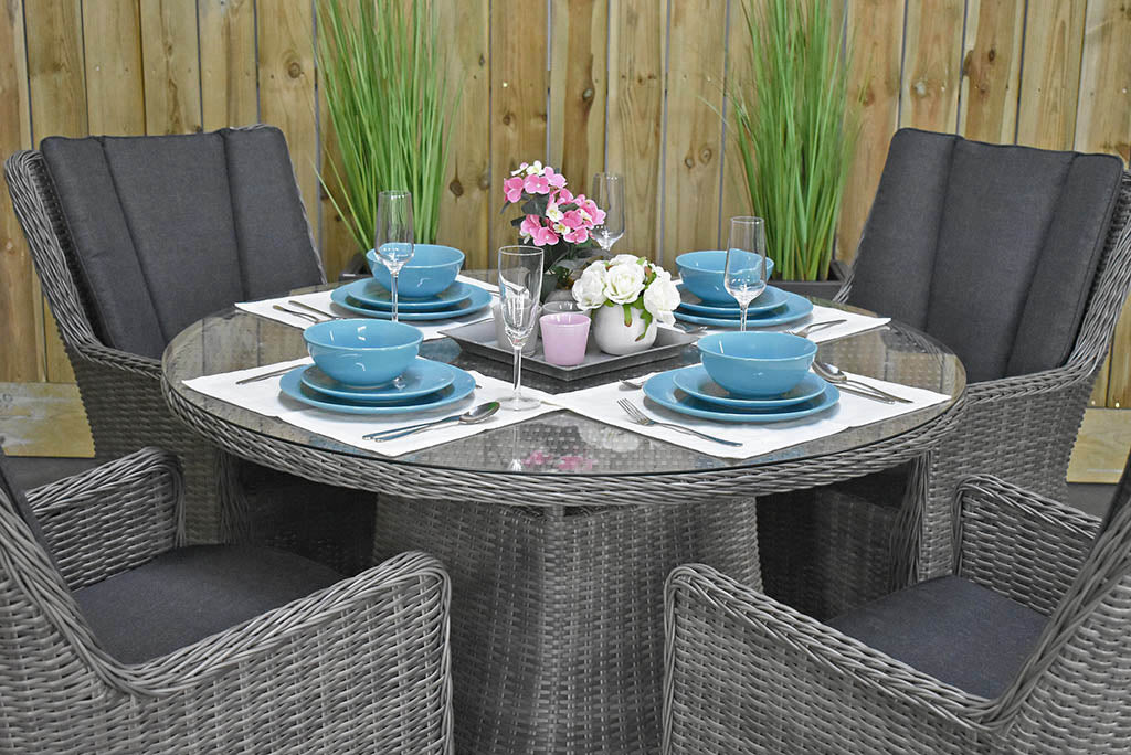 Brasil tuinset 4 personen Avalon Natural Grey stoel detail