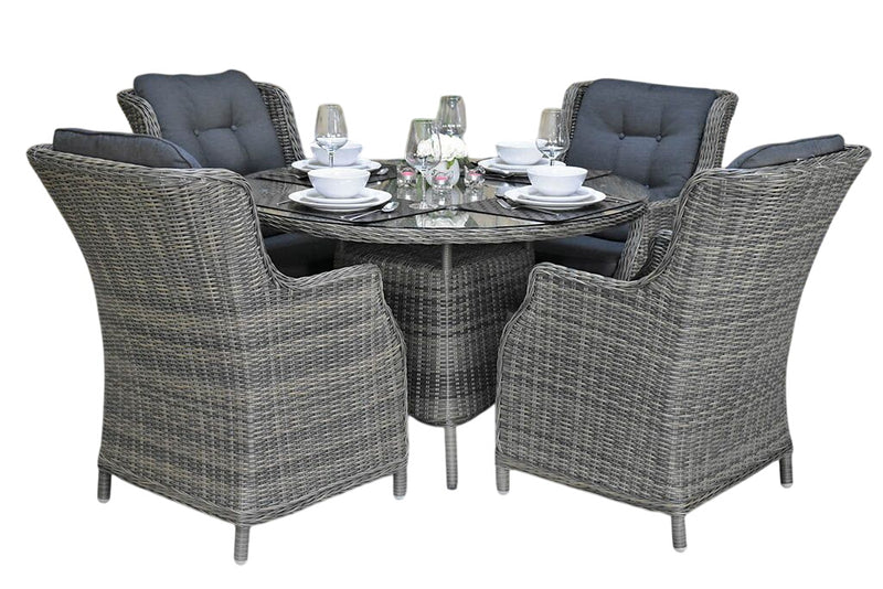 Brasil-Darwin Tuinset 4 Personen - Glas / Kobo Grey