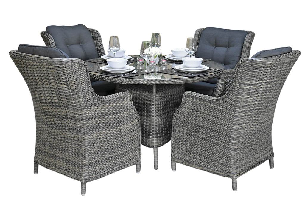 Brasil-Darwin Tuinset 4 Personen - Glas / Kobo Grey