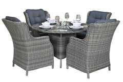 Brasil-Darwin Tuinset 4 Personen - Glas / Kobo Grey