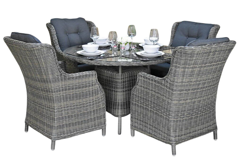 Brasil-Darwin Tuinset 4 Personen - Glas / Kobo Grey