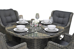 Brasil-Darwin Tuinset 4 Personen - Glas / Kobo Grey