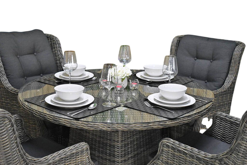 Brasil-Darwin Tuinset 4 Personen - Glas / Kobo Grey