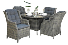 Brasil-Darwin Tuinset 4 Personen - Glas / Kobo Grey