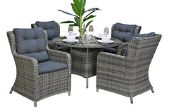 Brasil tuinset 4 personen Delano Kobo Grey tafel detail