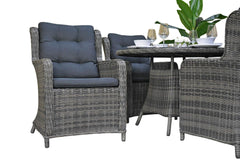 Brasil tuinset 4 personen Delano Kobo Grey kussens detail