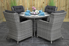 Outnest Brasil tuinset 4 personen Delano Natural Grey compleet vooraanzicht