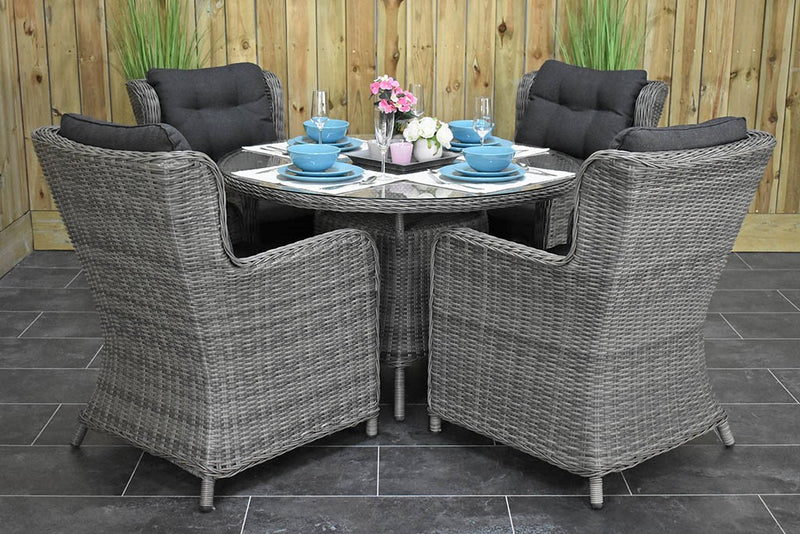Outnest Brasil tuinset 4 personen Delano Natural Grey compleet vooraanzicht