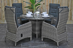 Outnest Brasil tuinset 4 personen Kansas Kobo Grey compleet vooraanzicht