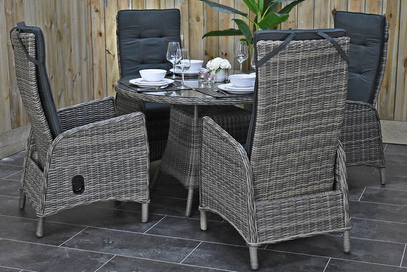 Brasil tuinset 4 personen Kansas Kobo Grey zijaanzicht