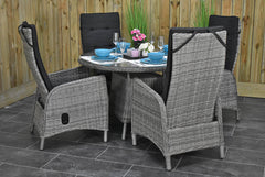 Brasil tuinset 4 personen Kansas Natural Grey zijaanzicht