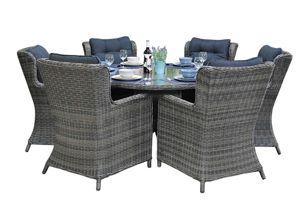 Brasil-Delano Tuinset 4 Personen - Glas / Kobo Grey