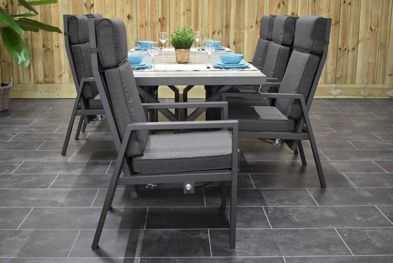 Bressano-Birmingham verstelbare Tuinset 6 Personen