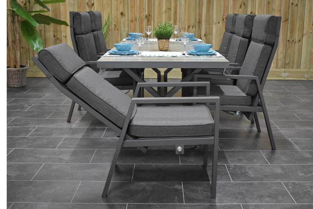 Bressano-Birmingham verstelbare Tuinset 6 Personen