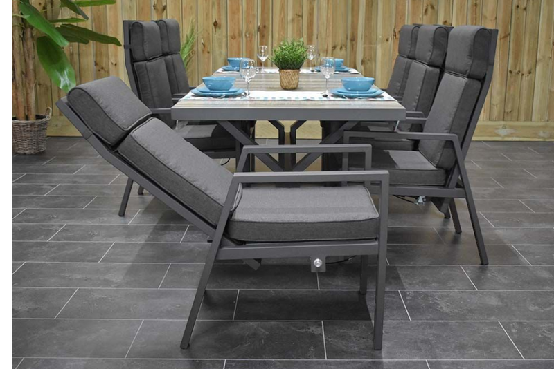 Bressano-Birmingham verstelbare Tuinset 6 Personen