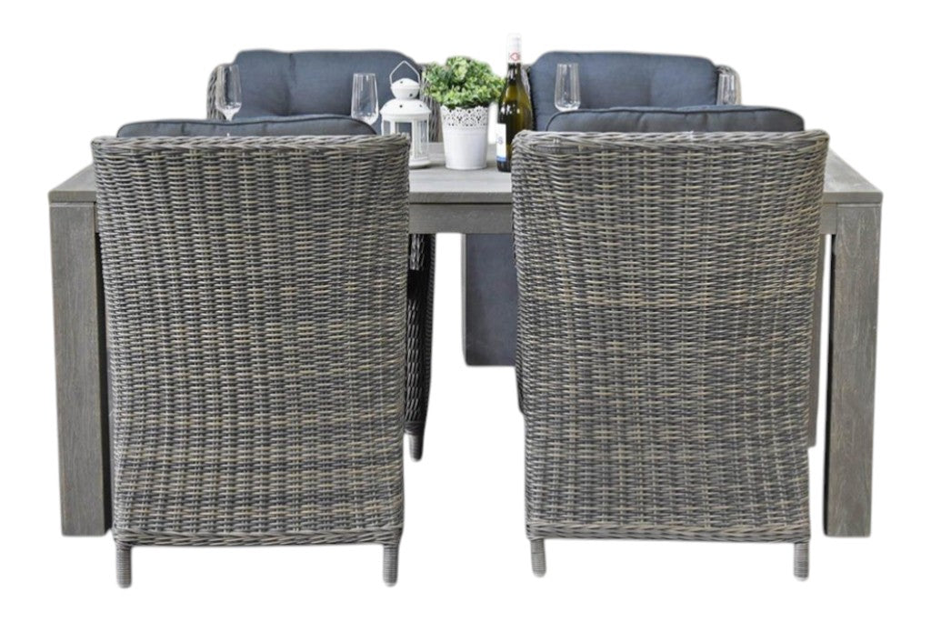 Cancun-Darwin Tuinset 4 Personen - Acacia / Kobo Grey
