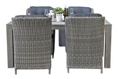 Cancun-Darwin Tuinset 4 Personen - Acacia / Kobo Grey