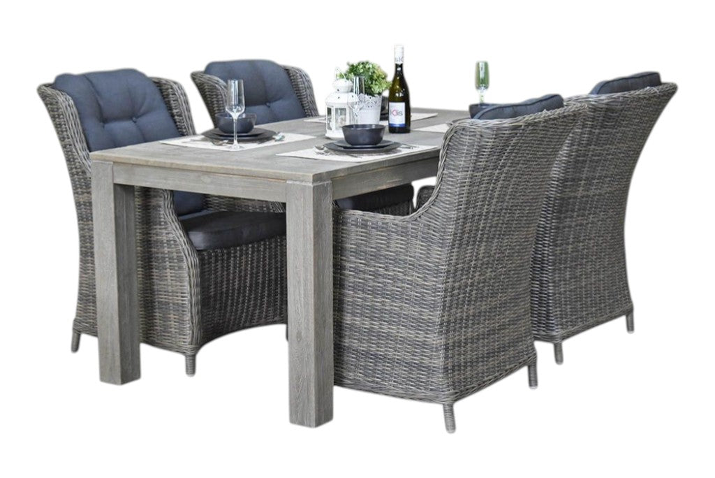 Cancun-Darwin Tuinset 4 Personen - Acacia / Kobo Grey