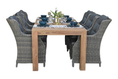 Cancun-Darwin Tuinset 6 Personen - Teak / Kobo Grey