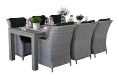 Cancun-Darwin Tuinset 6 Personen - Acacia / Light Kobo Grey