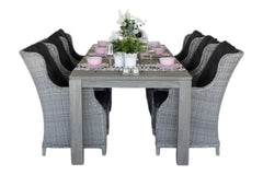 Cancun-Darwin Tuinset 6 Personen - Acacia / Light Kobo Grey