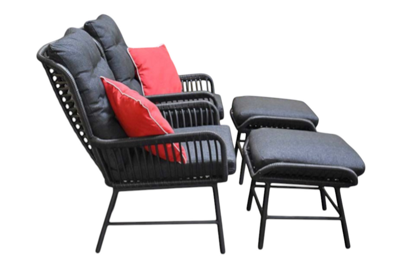 Carlton Loungeset - Charcoal