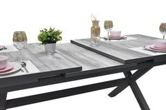 Costana-Birmingham Verstelbare Tuinset 6 Personen - Keramisch blad / Dark Grey