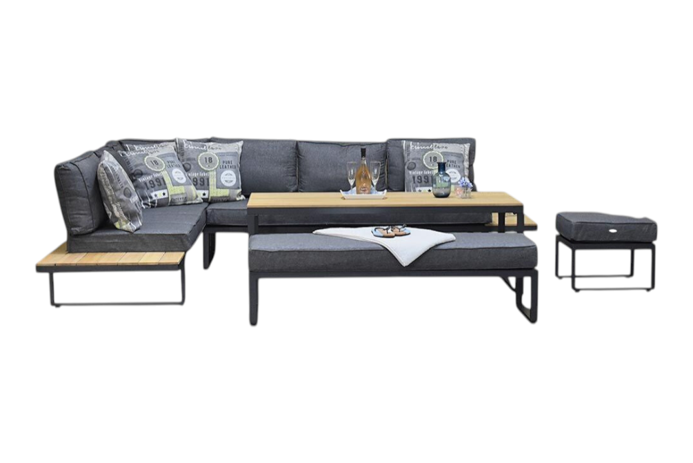 Dallas Hoek Loungeset - Dark Grey / Rechts