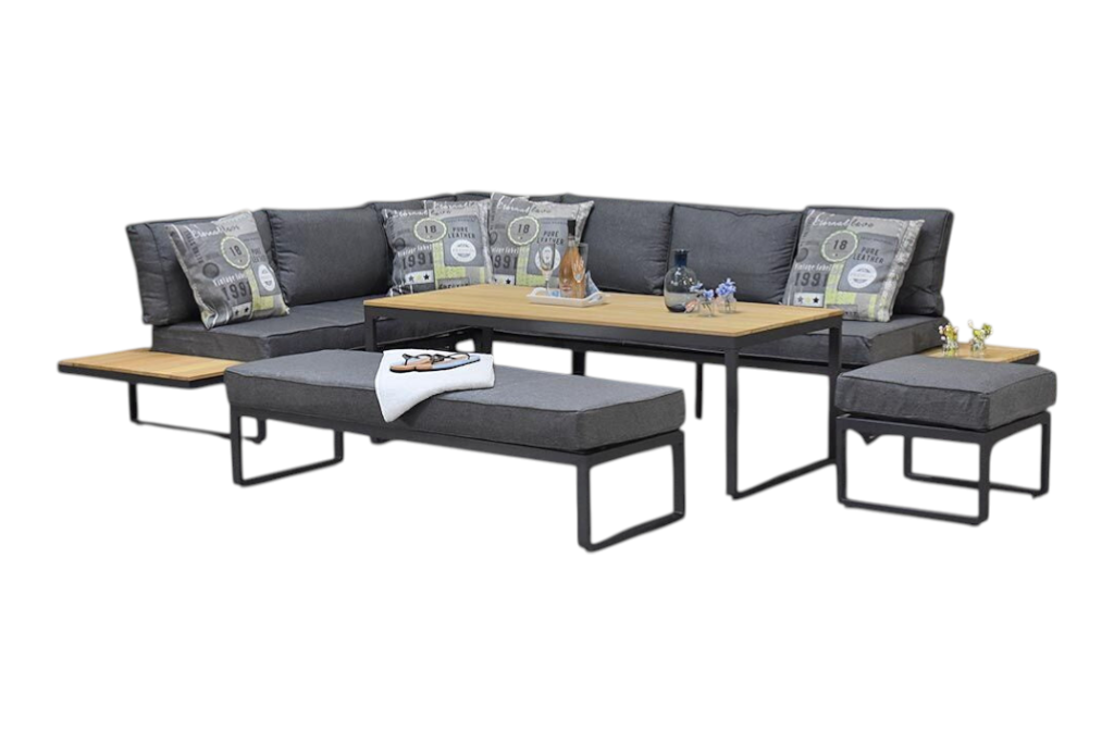 Dallas Hoek Loungeset - Dark Grey / Rechts