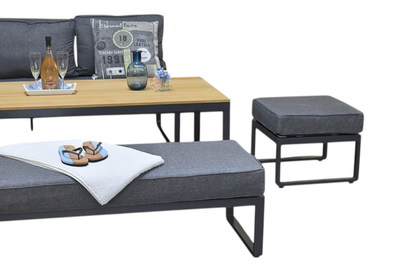Dallas Hoek Loungeset - Dark Grey / Rechts