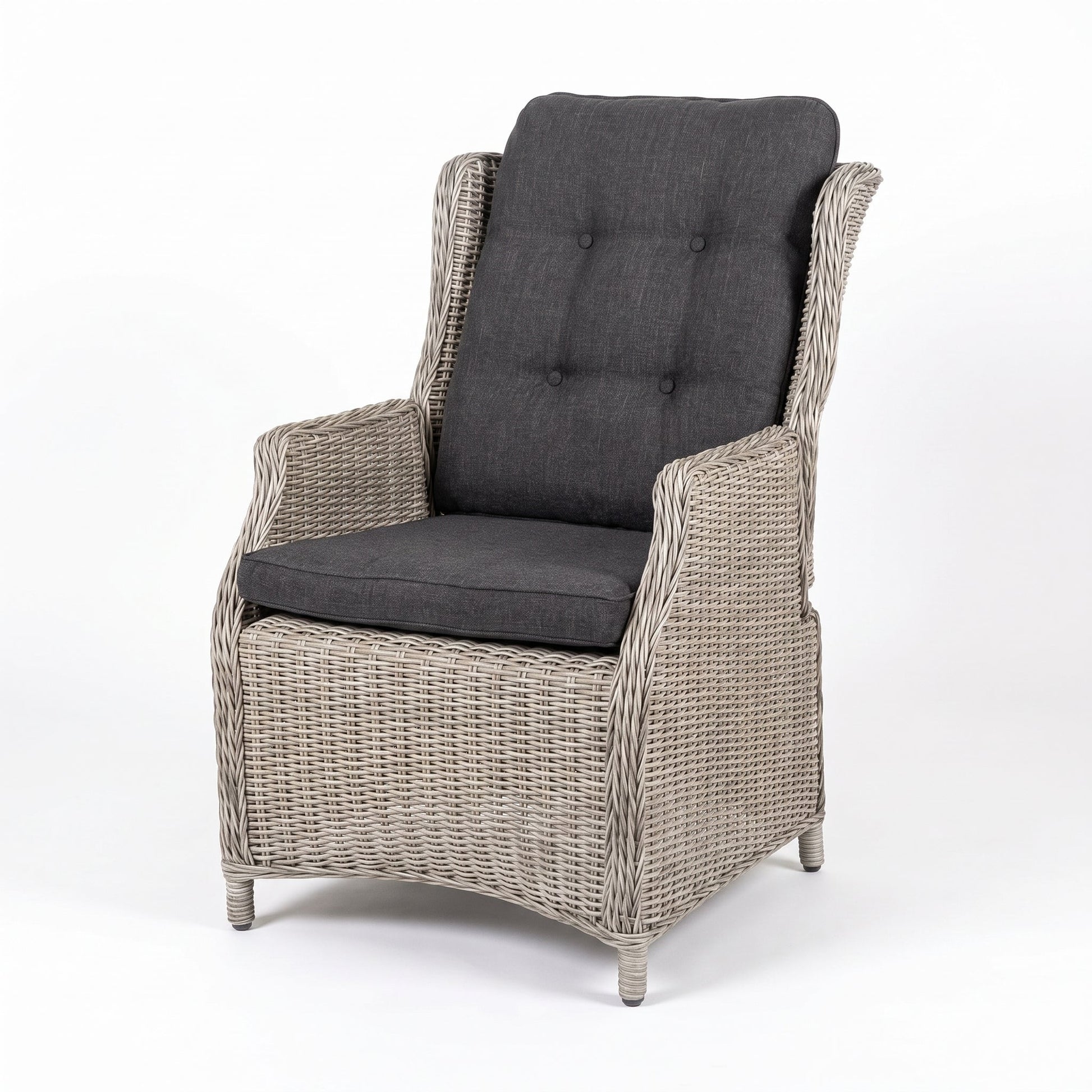 Darwin Verstellbarer Gartenstuhl - Light Kobo Grey, Studiofoto auf weißem Hintergrund - Outnest
